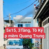 Bán gấp nhà 3TẦNG 75M2 NGANG 5M CHỈ HƠN 3TỶ TÔ KÝ, PM QUANG TRUNG Q.12